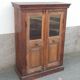 Small glass cabinet in old wood