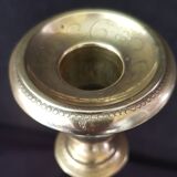 Chiseled gilded metal candlesticks