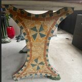 Mosaic garden table, 1950s, craftsman from Drôme