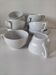 12 Tasses porcelaine blanches