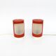Pair of space age red plastic table lamps by Elektrosvit, 1960s