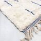 Beni Ouarain Berber rug with Majorelle blue patterns, 1.45x1.04m