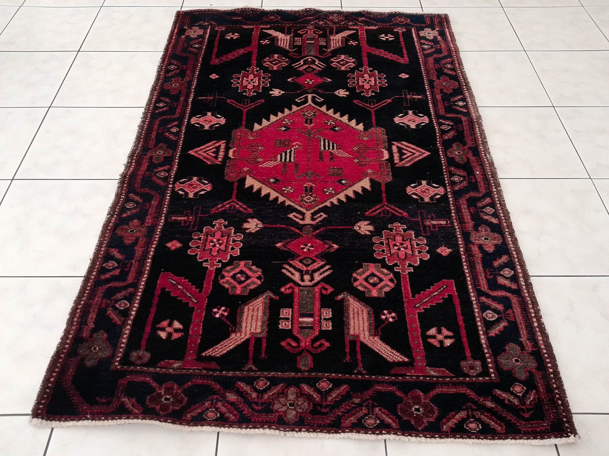 Handmade Persian Hamadan rug 169x109cm
