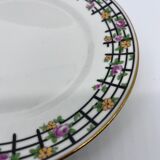 12 charcoal and pear wood porcelain plates