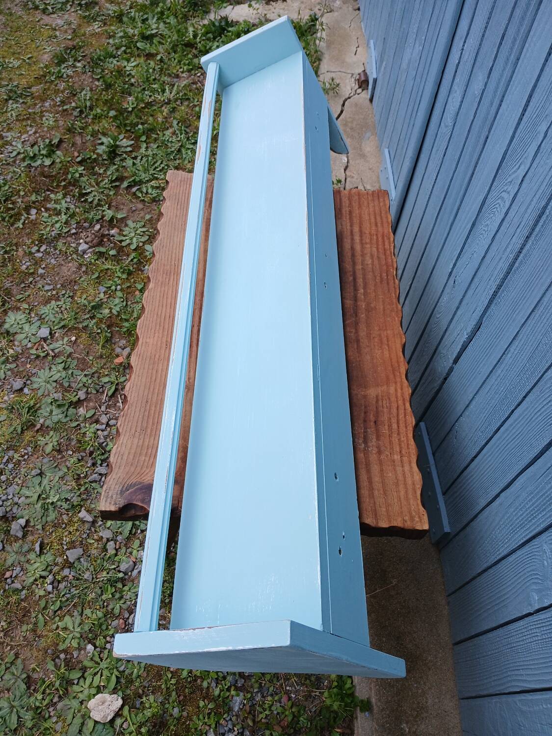 Antique wooden wall shelf