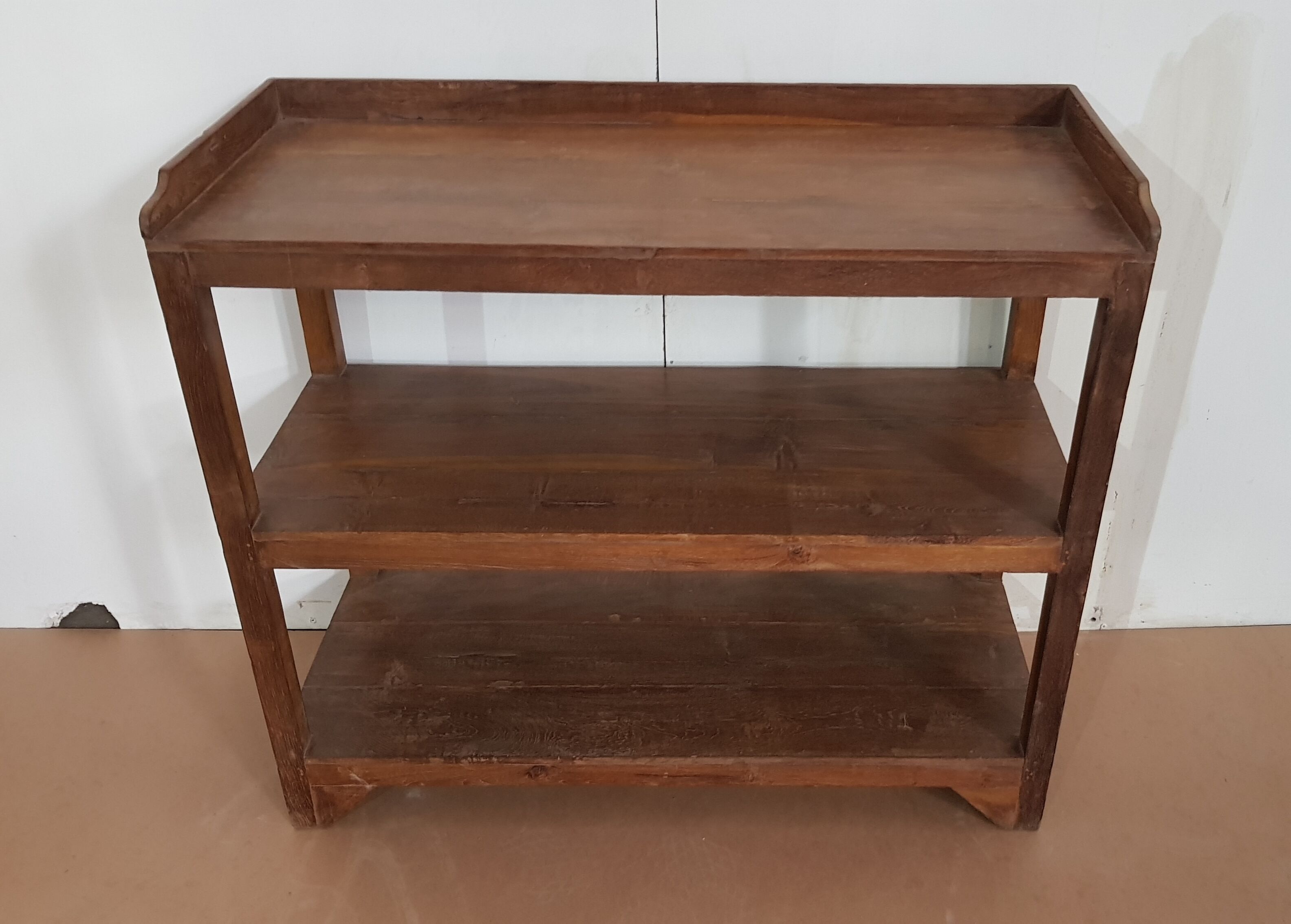 Burmese teak administration shelf