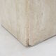 Italian travertine side table or pedestal, 1980's