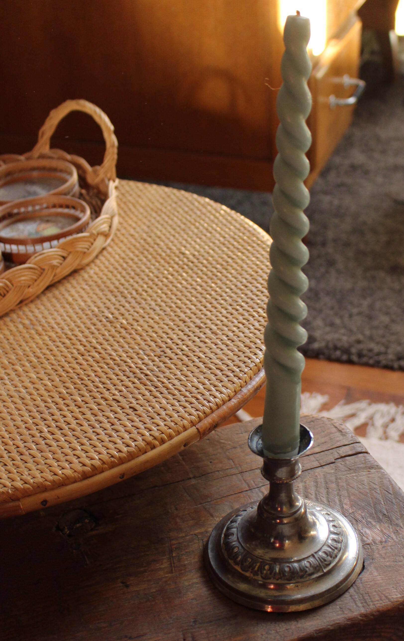 Old metal candle holder