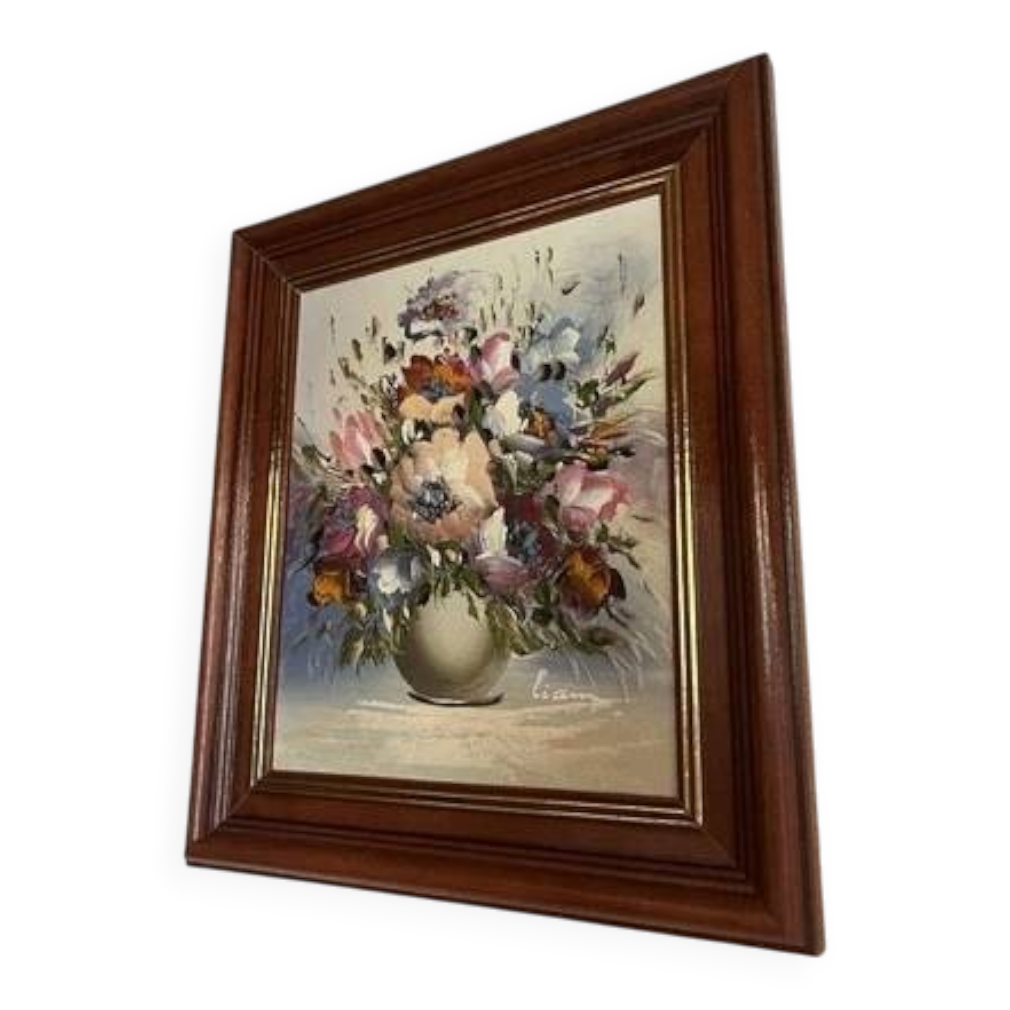 Beautiful signed oil painting - still life from the 1950s.