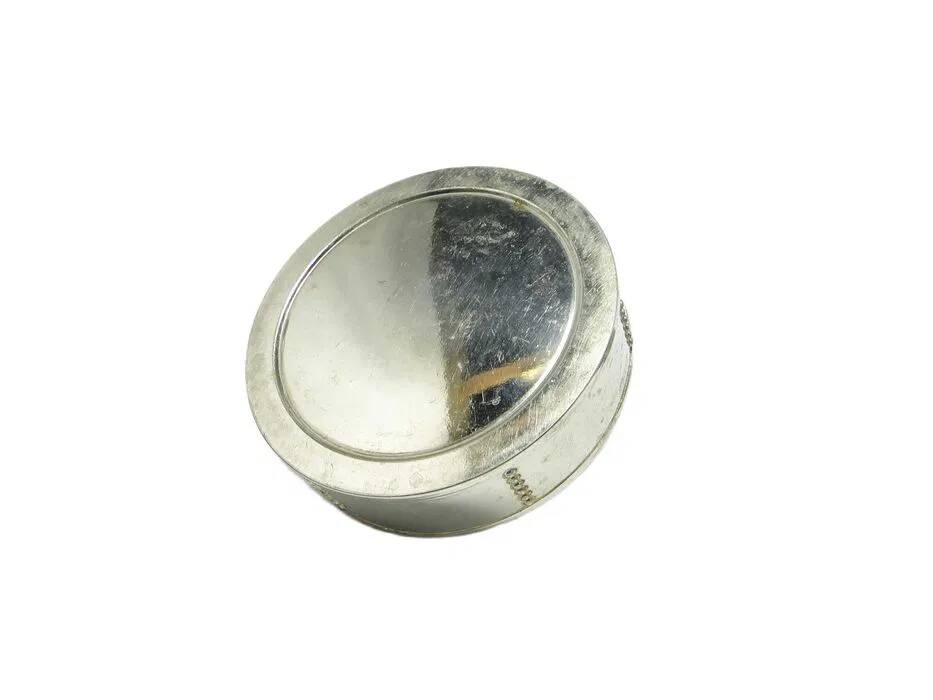 AAT Matchstick Holder with Ashtray, Art Nouveau, Silver-plated Brass, Austria, early 20th century