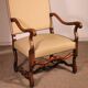 Louis XIV Style Armchairs in Sheep Bone in Walnut - 19th Century