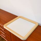 Ecru square plexiglass mirror, Made in Italy, 1970