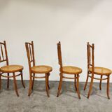 Set of 4 vintage bistro chairs, 1950s