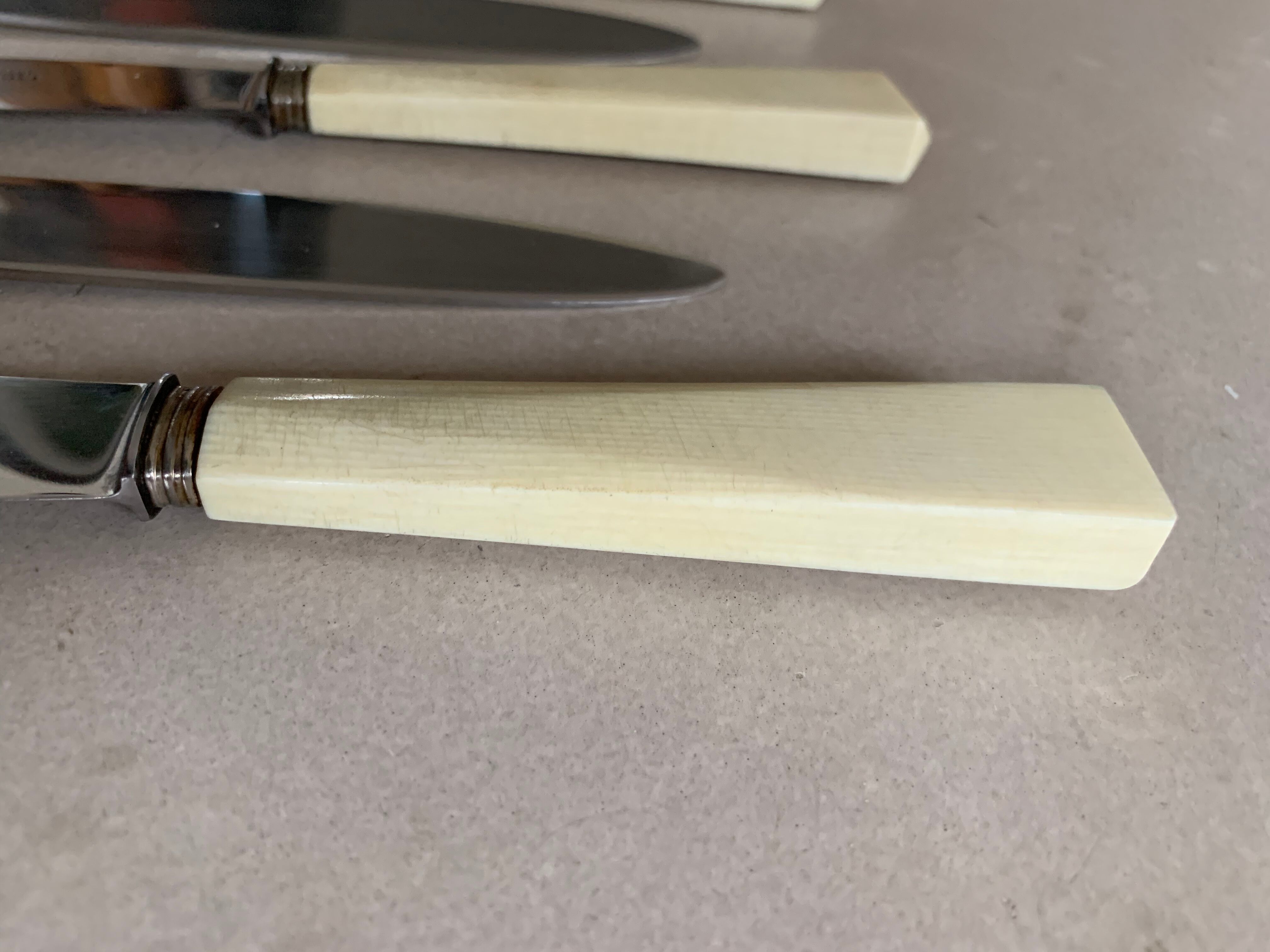 Set of 12 old Nogent knives