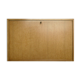 Wall secretary in vintage varnished oak 1950s