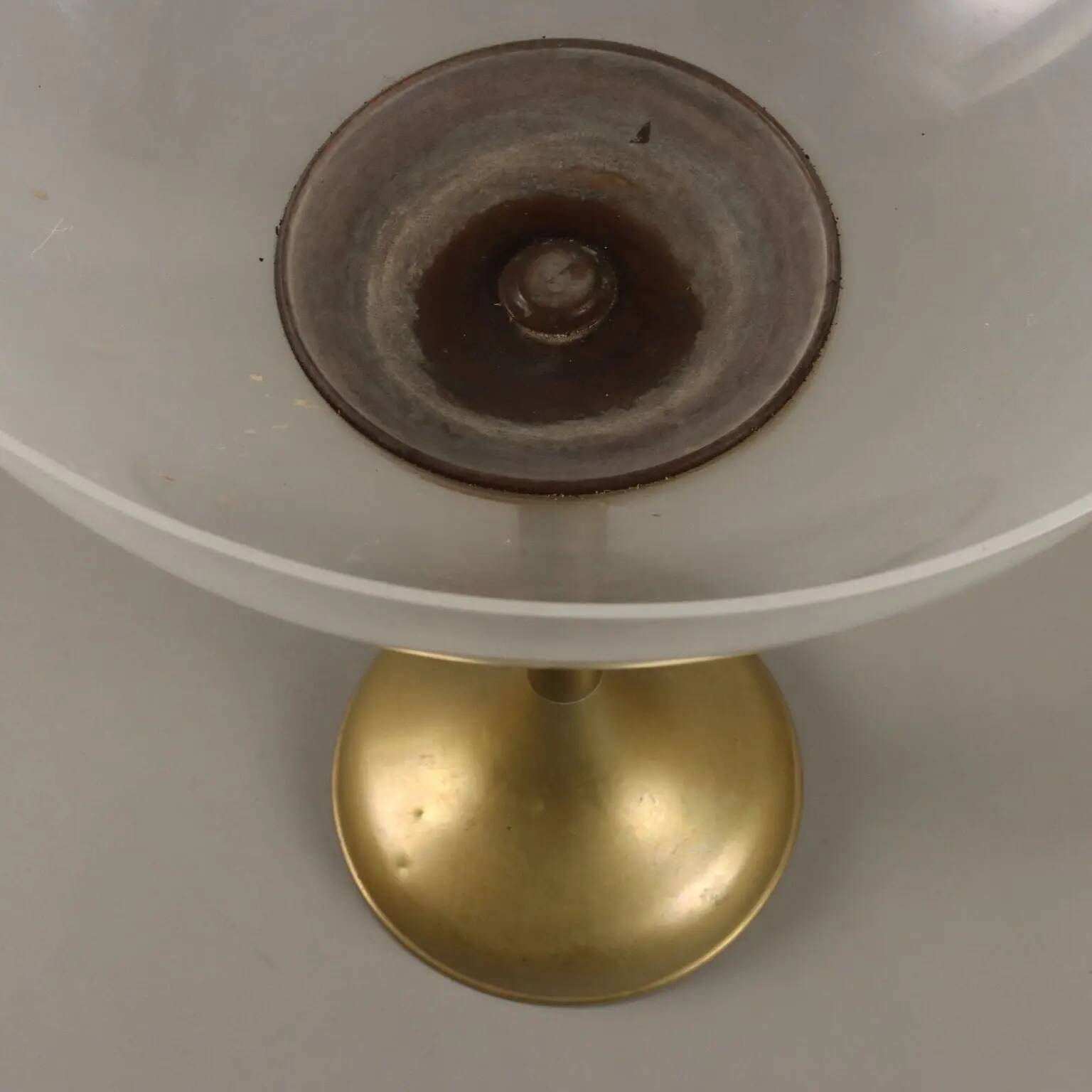 Vintage champagne bucket in brass and plexiglass, Europe, 1970s.