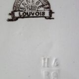 8 dinner plates with vintage Louvois model Nouvelles Galeries dish