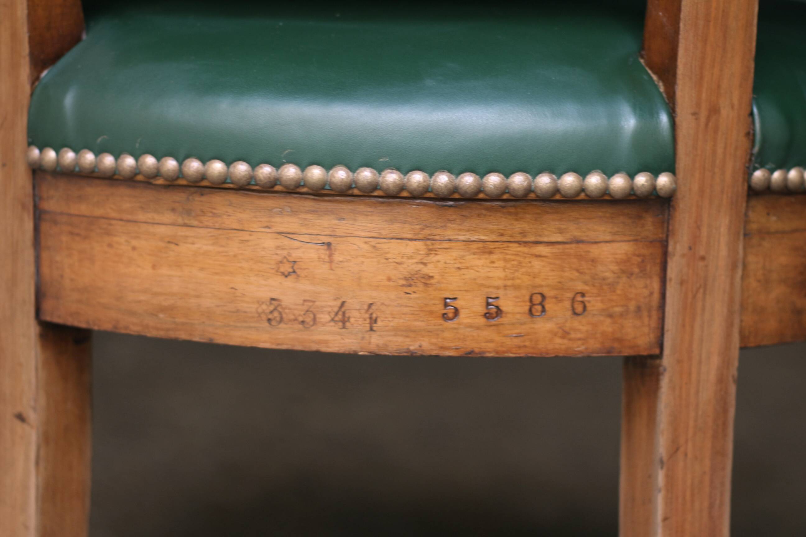 Restoration chair of the national collections. Stamped.