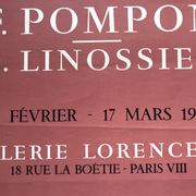 François pompon, galerie lorenceau, 1962. original mourlot photo-lithograph poster