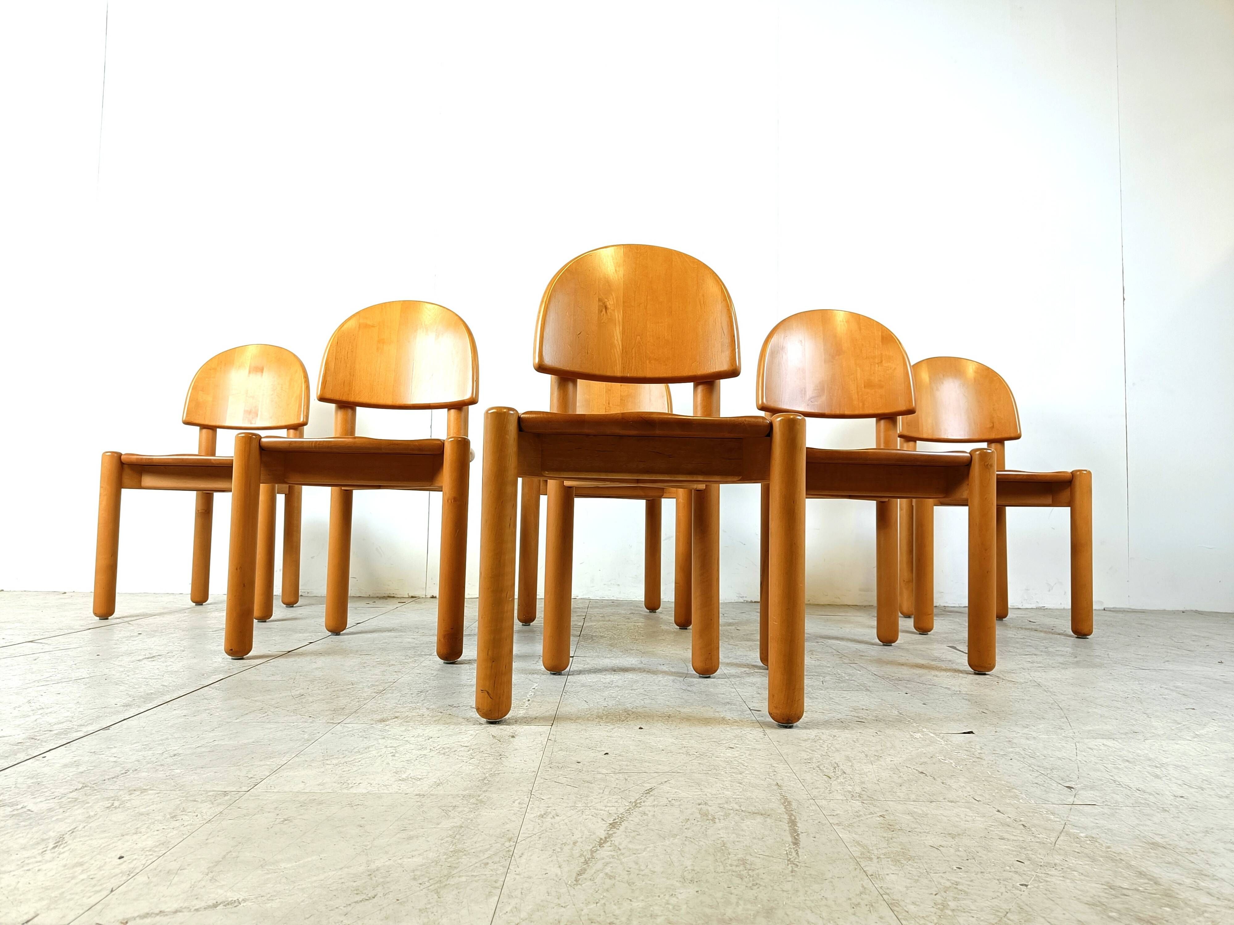 Rainer Daumiller pine wood dining chairs for Hirtshals Savvaerk set of 6, 1980s