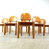 Rainer Daumiller pine wood dining chairs for Hirtshals Savvaerk set of 6, 1980s