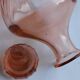Carafe verre rose style art déco 14 cm