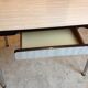 Table in grey formica and chrome feet / vintage 60s-70s