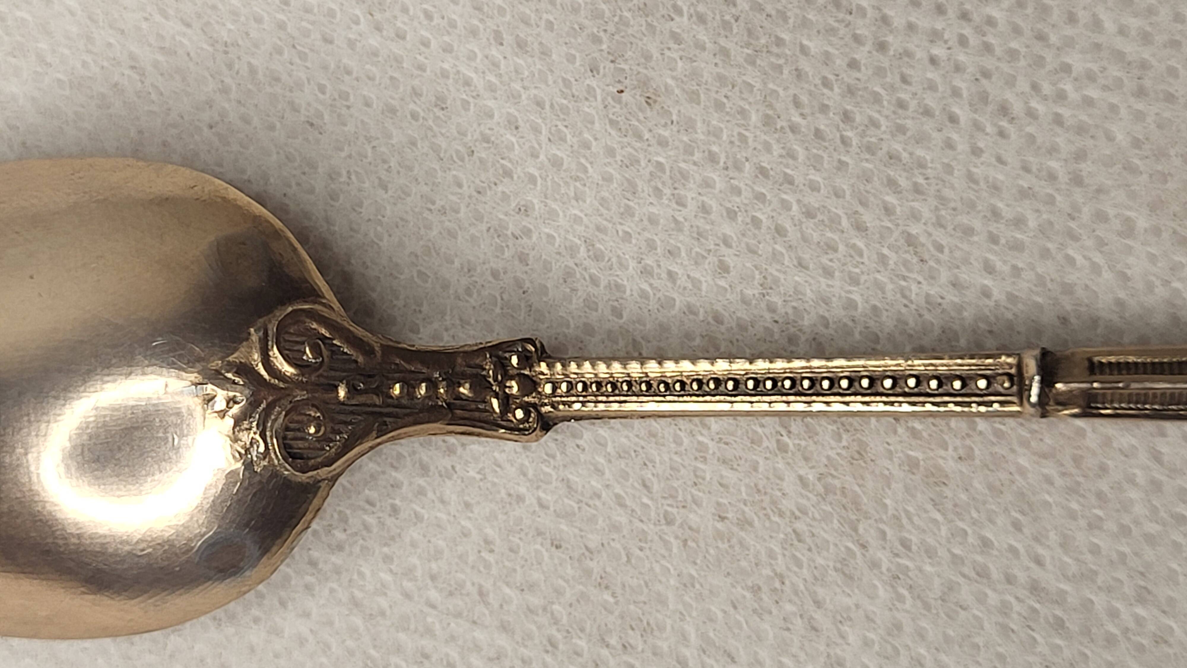 6 Art Nouveau silver-plated metal teaspoons