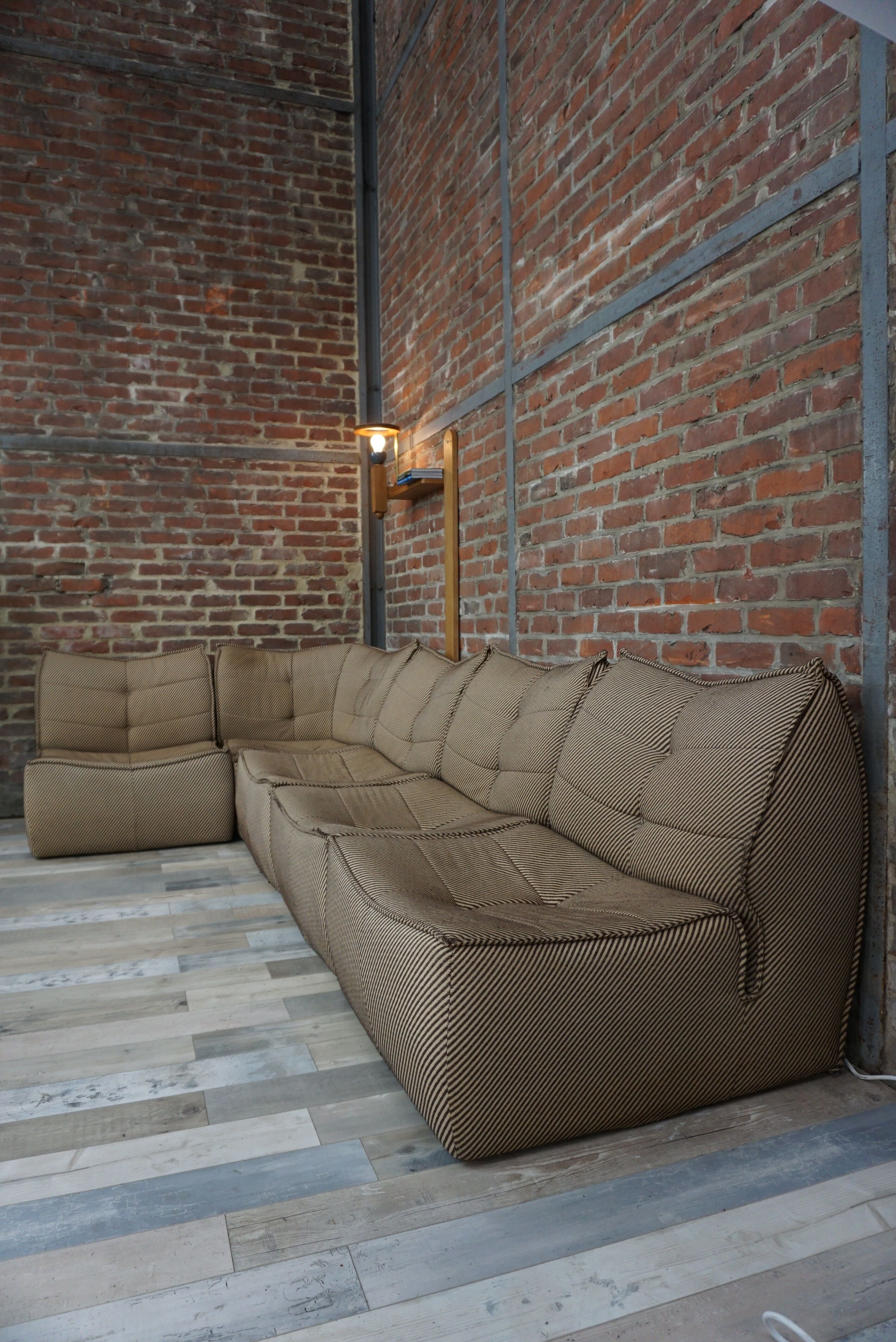 Vintage lounge and modular sofa by Ligne Roset, 70s