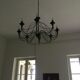 Lustre en métal noir 8 lampes
