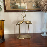 Pair brass birds 31 cm