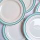 Assiettes plates Céranord - Modèle Amanda vert