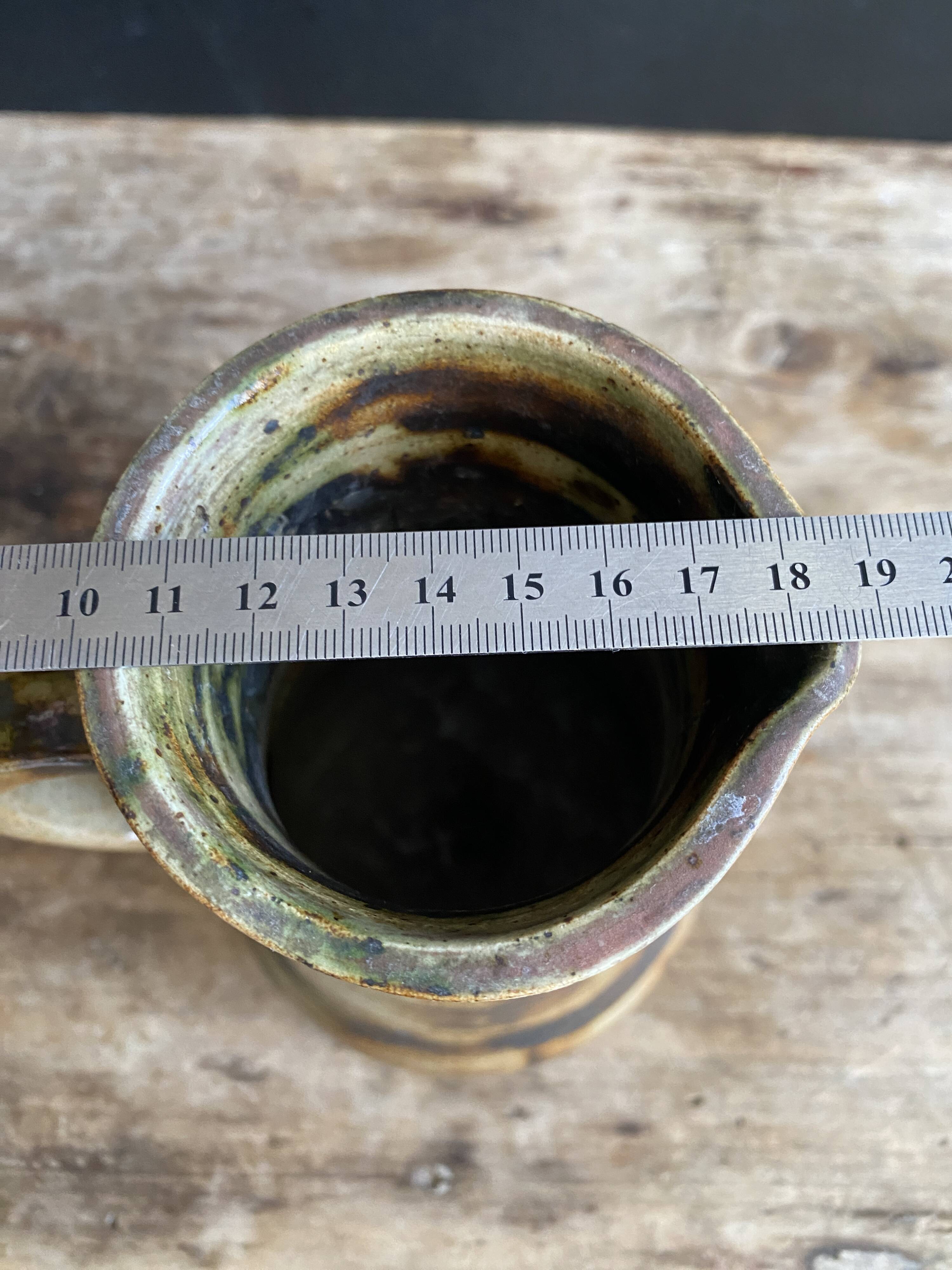 Magnificent pyrite stone jug, unique piece by French ceramist Caty Bie.
