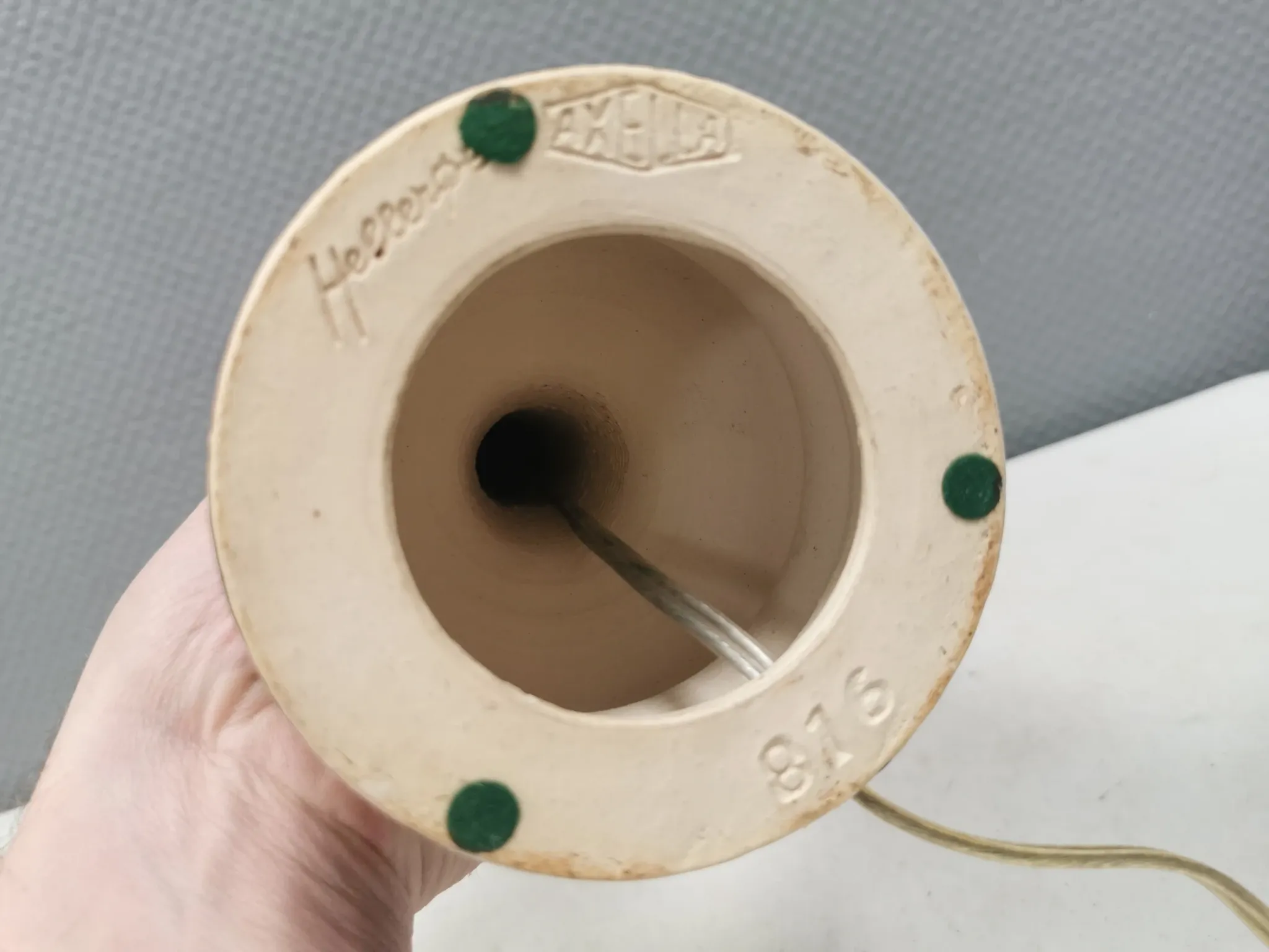 Ceramic table lamp from the 1970s–80s, by Jette Hellerøe for Axella Denmark