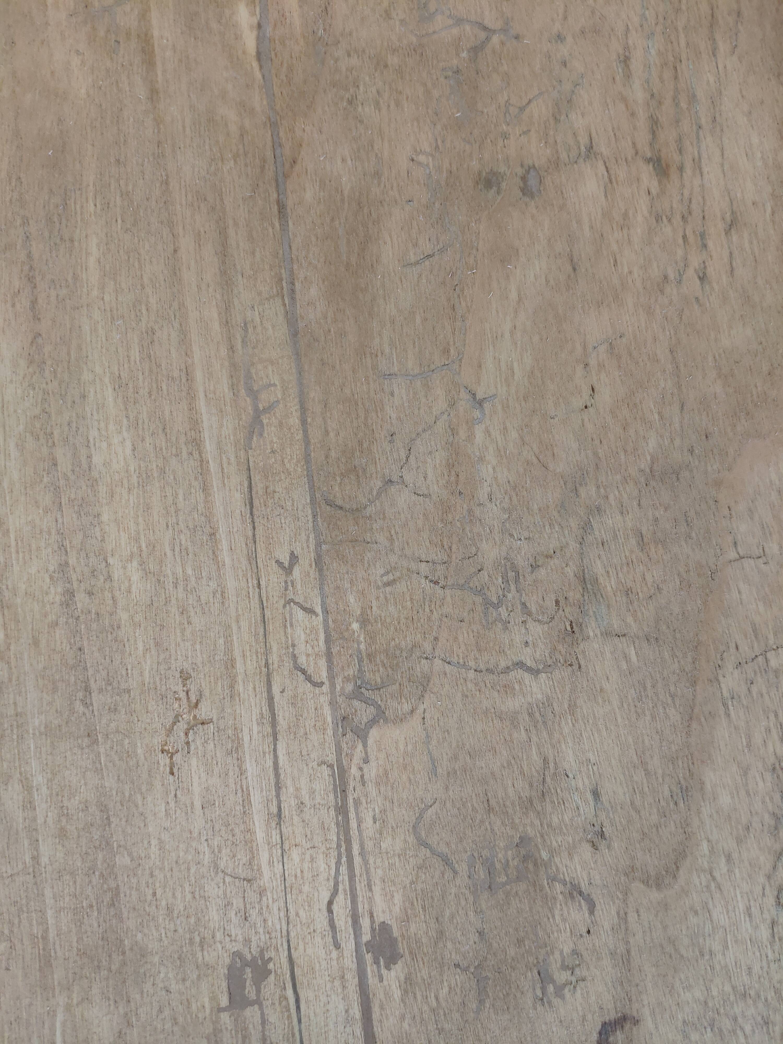 Vintage bistro table rectangular compass feet