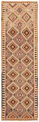 Turkish Handwoven Vintage Herki Kilim 111 cm x 350 cm