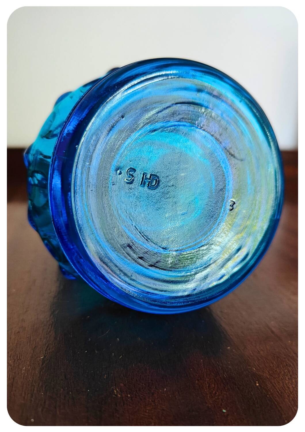 Carafe / Bouteille Empoli Bleue Vintage avec bouchon