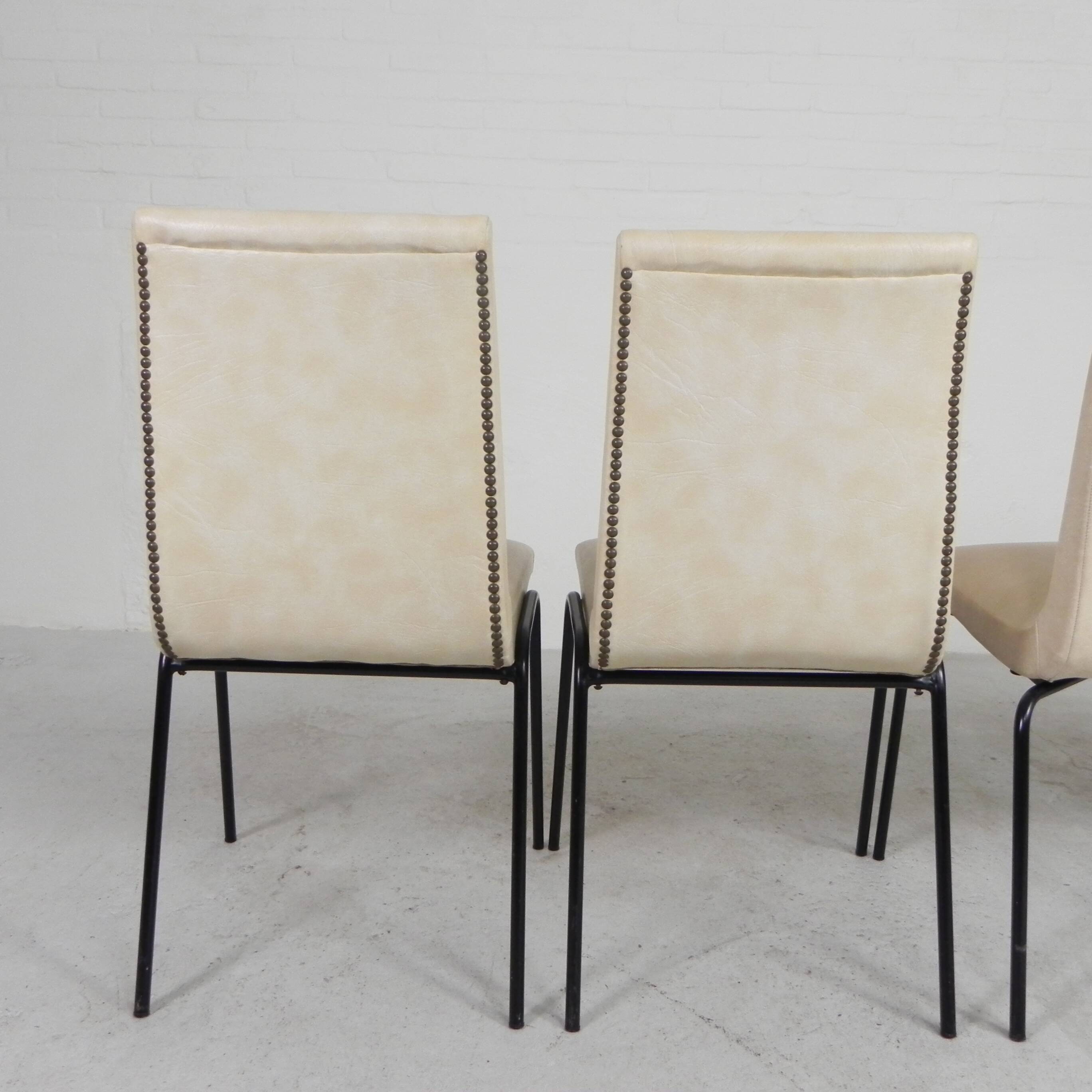 Set of 4 Meurop chairs by Pierre Guariche, 1950s