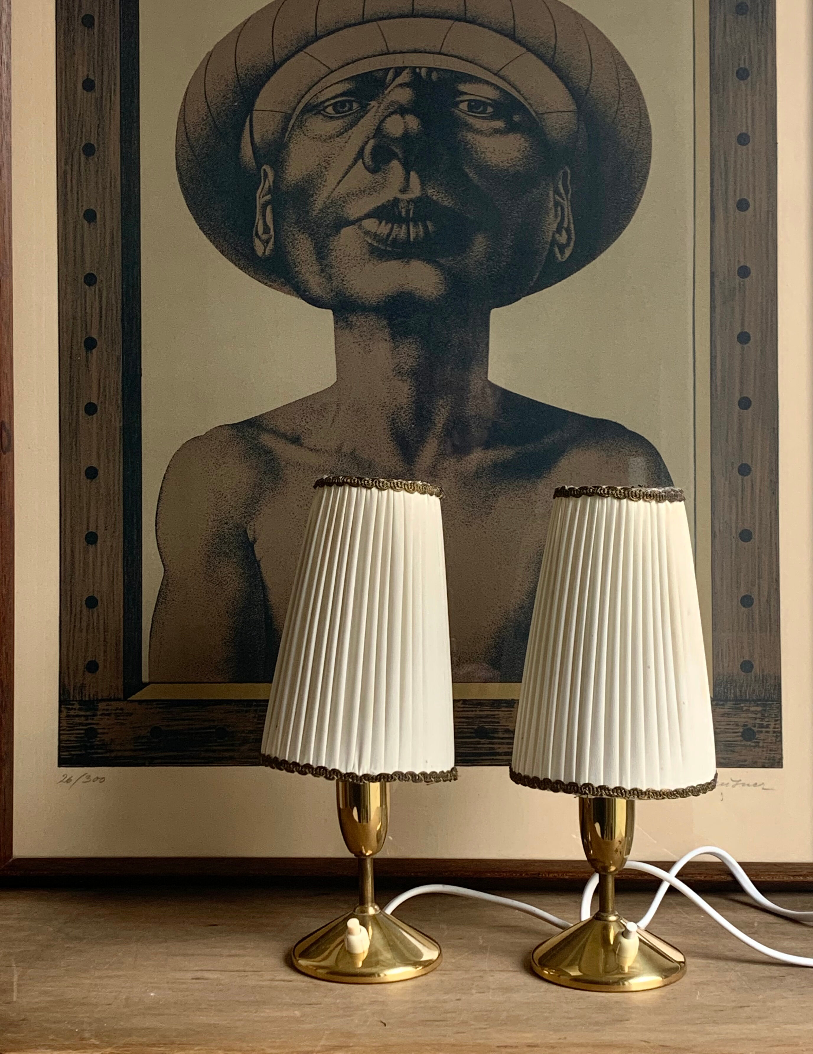 Pair of bedside lamps, 1960s