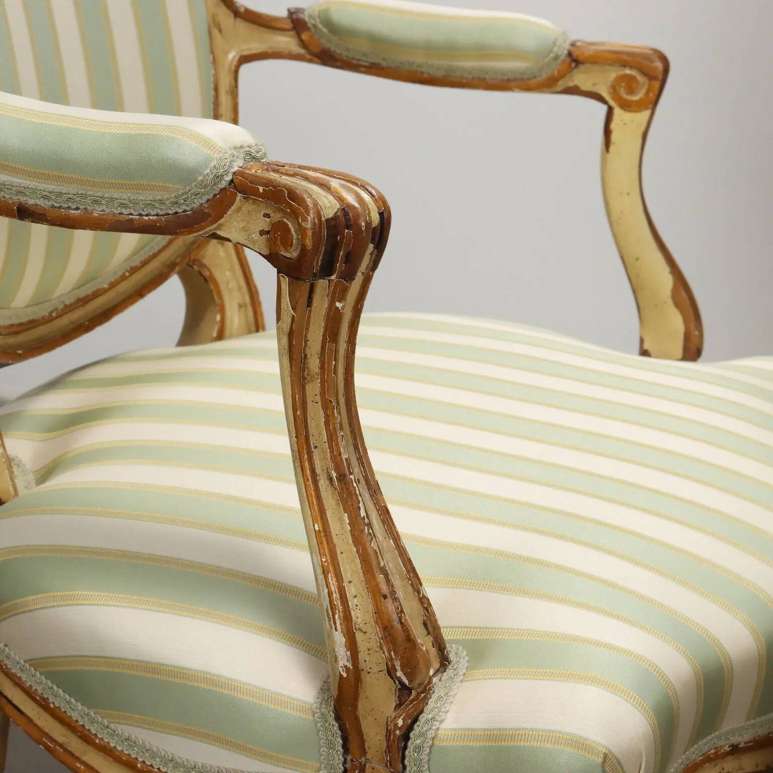 Rococo-style antique salon in wood, 20th century.