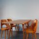 Extendable table in Beech Frantisek Jiràk by Tatra, Vintage Czechoslovak 1950s