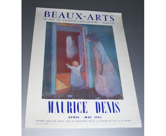 Affiche d'exposition de Maurice Denis  de 1963  " L' Enfant  ".