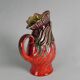 Rooster-shaped carafe, Sars Poteries ceramic, 1950s.