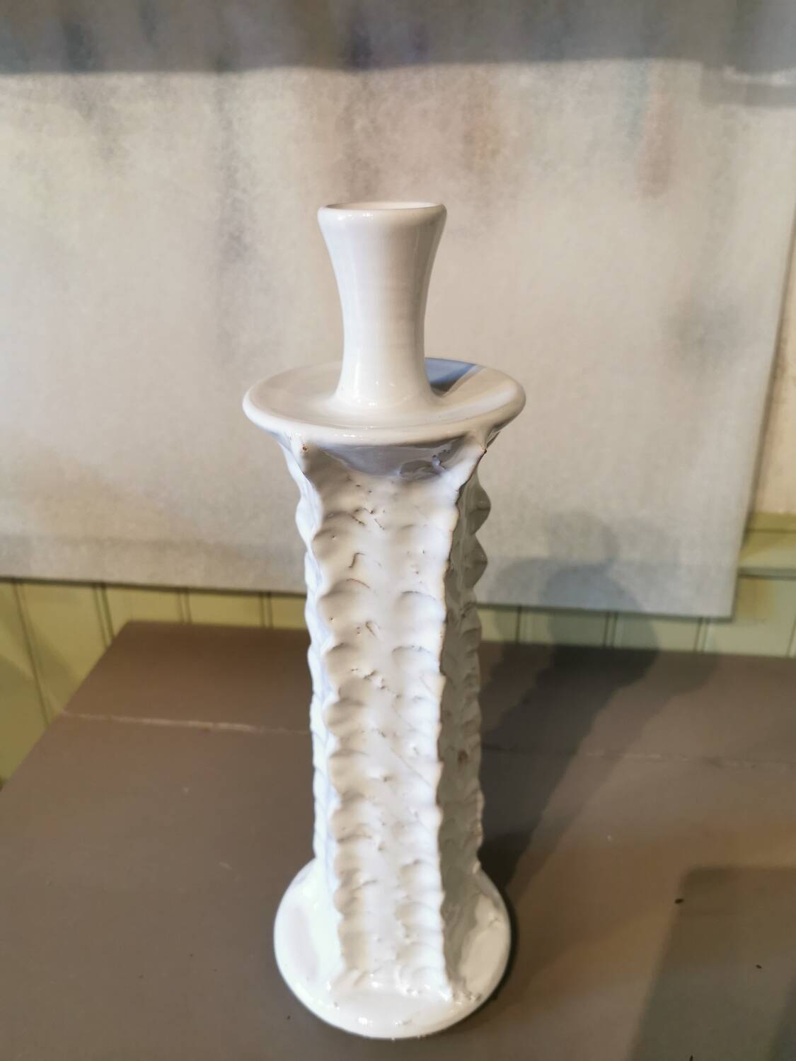 Large ceramic art candle holder Morocco