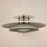 Vintage Laterna Danica Pendant Lamp: White & Black Danish Design