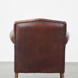 Cleanly finished sheepskin armchair made of sheepskin