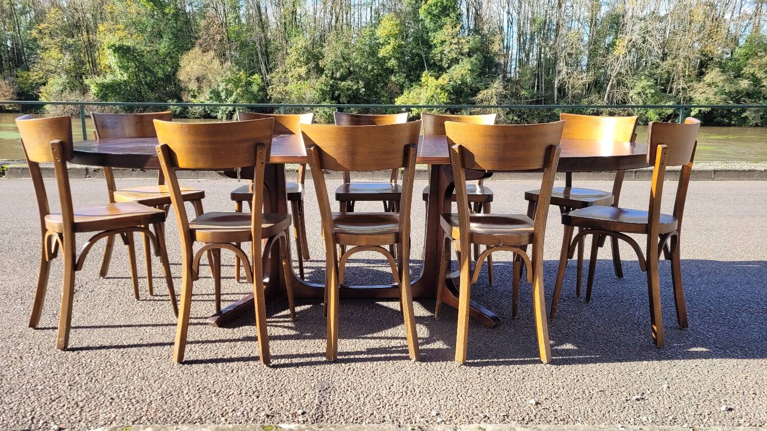 Série de 4 chaises de bistrot restaurant vintage- 1950s