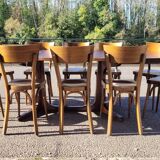 Série de 4 chaises de bistrot restaurant vintage- 1950s