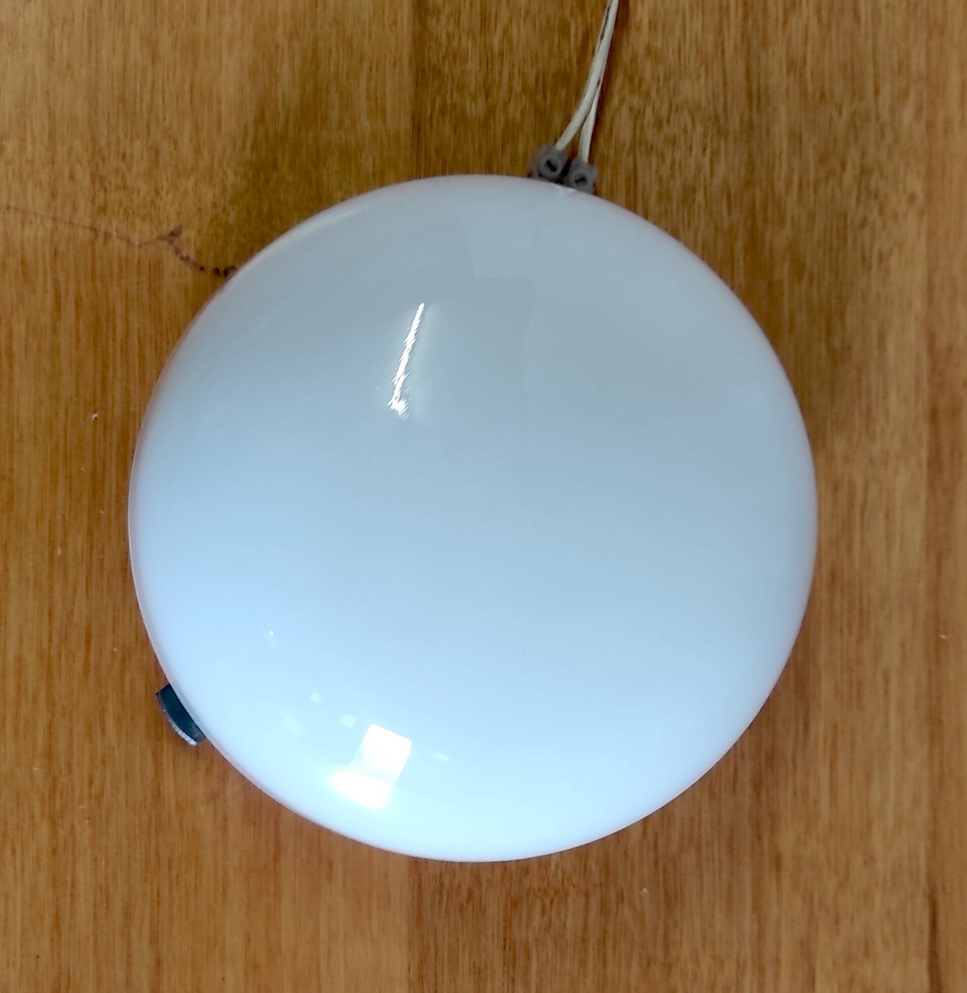 Opaline globe ceiling or wall light, diameter 15 cm - mid-20th century