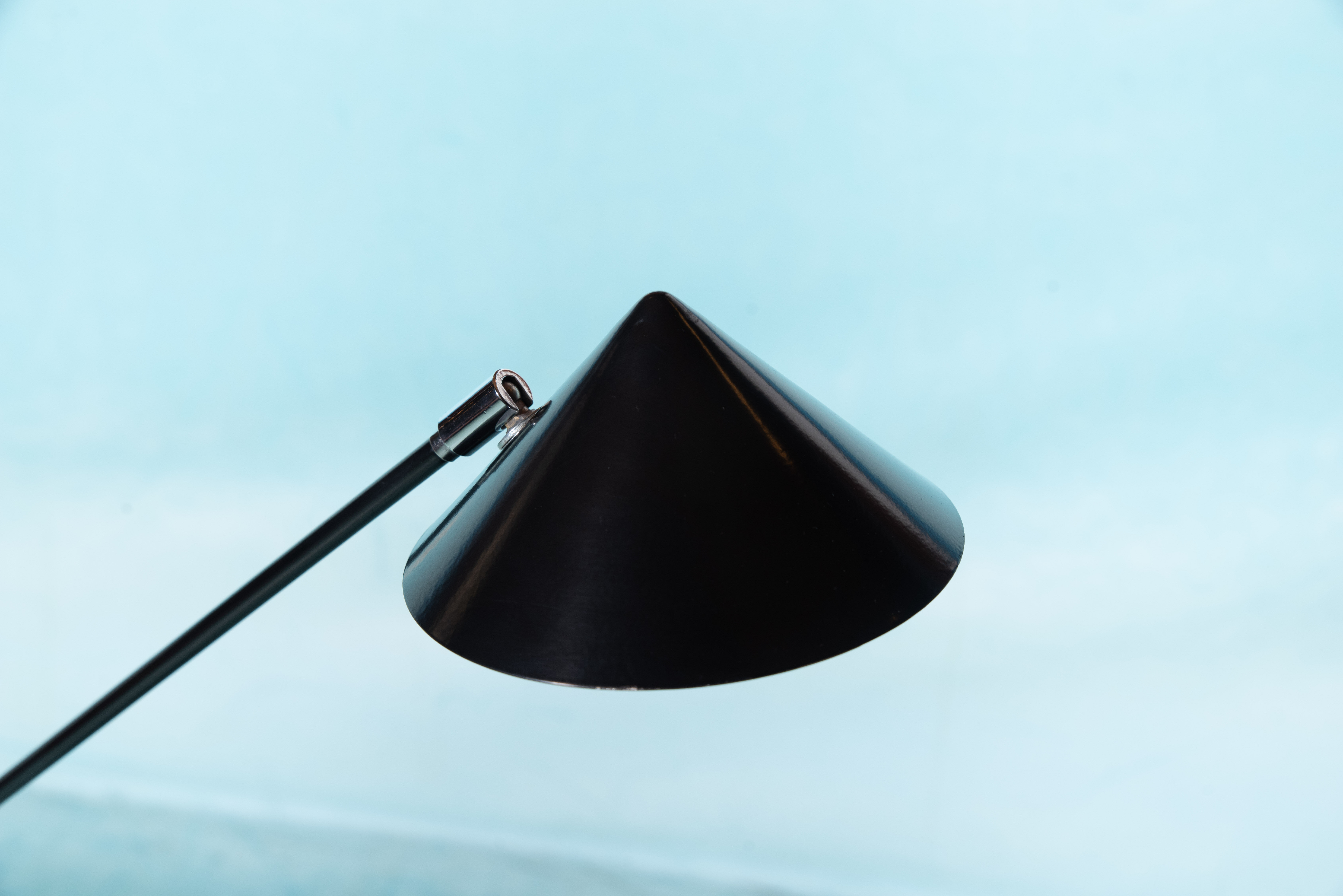 Memphis style pola articulated arm floor lamp, vintage reading lamp